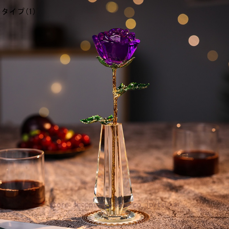 誕生日プレゼント 女性 クリスタルガラス クリスタルいバラギフト 花束 薔薇 置物 結婚記念日プレゼント 結婚祝い バレンタインデー 彼女 妻 母への贈り物 |  | 01