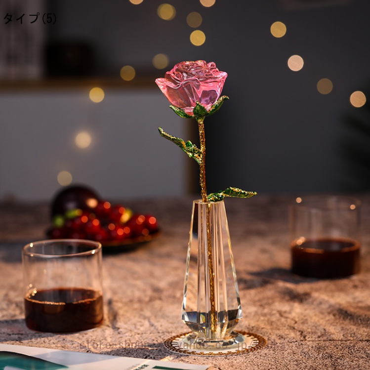 誕生日プレゼント 女性 クリスタルガラス クリスタルいバラギフト 花束 薔薇 置物 結婚記念日プレゼント 結婚祝い バレンタインデー 彼女 妻 母への贈り物 |  | 05