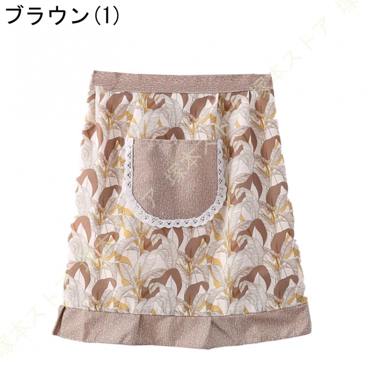 まい　シージョ　セルリアン白ドットフリル付き　エプロン　セルリアンレース エプロン 花柄 レース フリル 付き フリーサイズ 保育士 腰