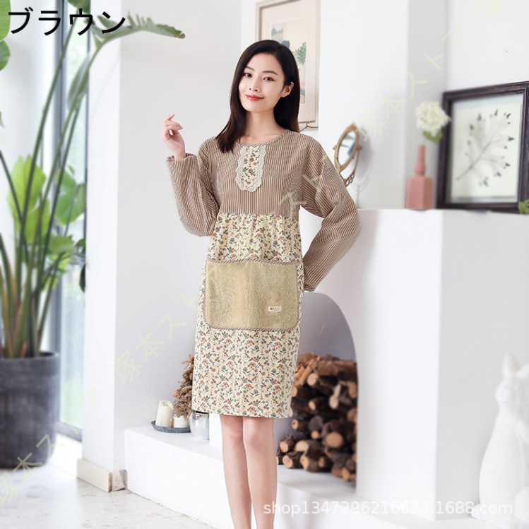 スモック 割烹着 後開き 綿ポリ 速乾 さらりと軽い 動きやすい シワに