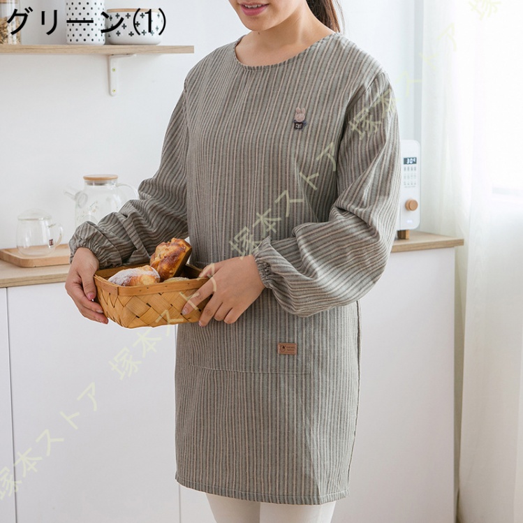 スモック 割烹着 後開き 綿ポリ 速乾 さらりと軽い 動きやすい シワに
