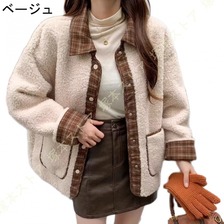 ボアブルゾン ボアジャケット フード付き ボアコート ボア ブルゾン ジャケット コート アウター マウンテンパーカー フリースジャケット スタンドブルゾン |  | 01