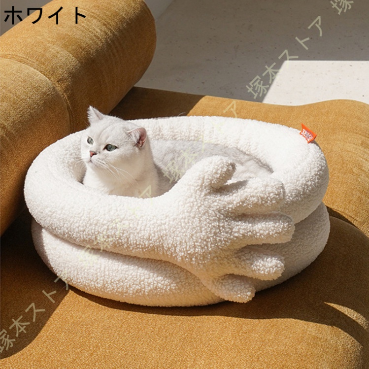 犬ベッド 丸形 ペットベッド ふわふわ ペットクッション 冬 猫 クッション 大きめ 寝床 小型犬 暖かい ぐっすり眠る ペット ベッド 洗える ドッグクッション |  | 01