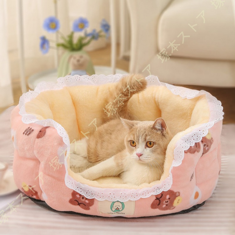 猫ベッド 犬用ベッド ペットベッド ペットソファー ペットクッション 寒さ対策 枕付き クッション性が 高反発 猫 小型犬 中型犬 高齢犬 多頭飼い |  | 02