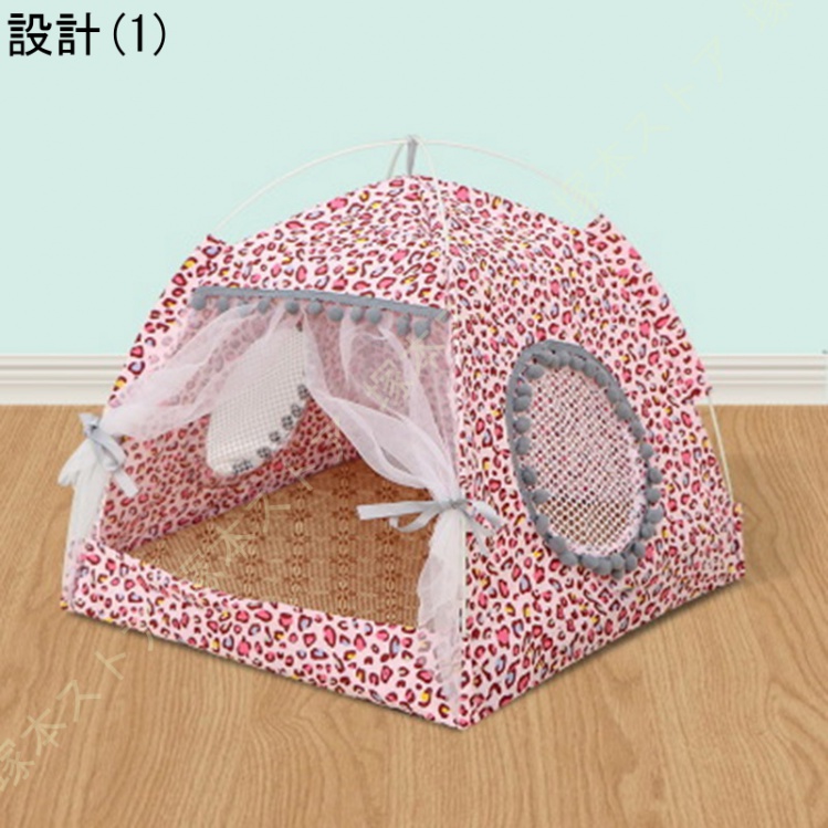 ペット テント 夏用 屋内 屋外 ペット ハウス ペットベッド 犬小屋 猫小屋 大きい 北欧風 通気性いい 防水 折りたたみ式 猫 中型犬 大型犬 小動物用 テント型 |  | 01