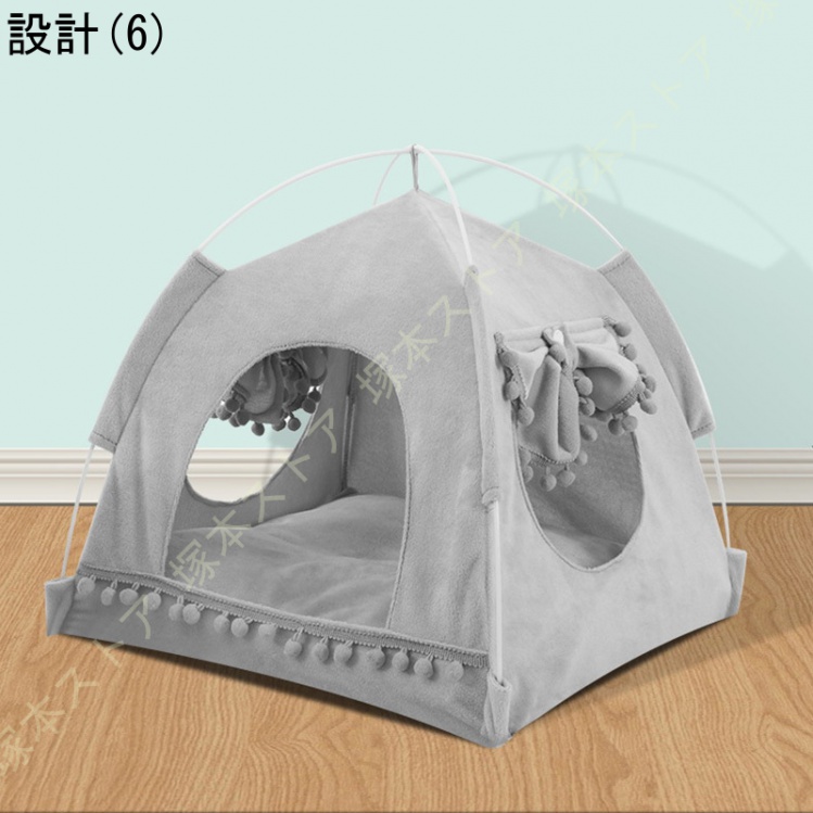 ペット テント 夏用 屋内 屋外 ペット ハウス ペットベッド 犬小屋 猫小屋 大きい 北欧風 通気性いい 防水 折りたたみ式 猫 中型犬 大型犬 小動物用 テント型 |  | 06