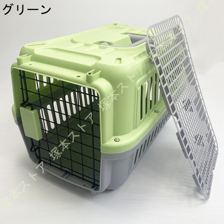 犬猫兼用キャリー ペットケンネル ペットゲージ ケージ ハードキャリー 取っ手付き 室内用ハウス 小型犬 猫 ペット 移動 外出 旅行 防災 グッズ ハウス |  | 03