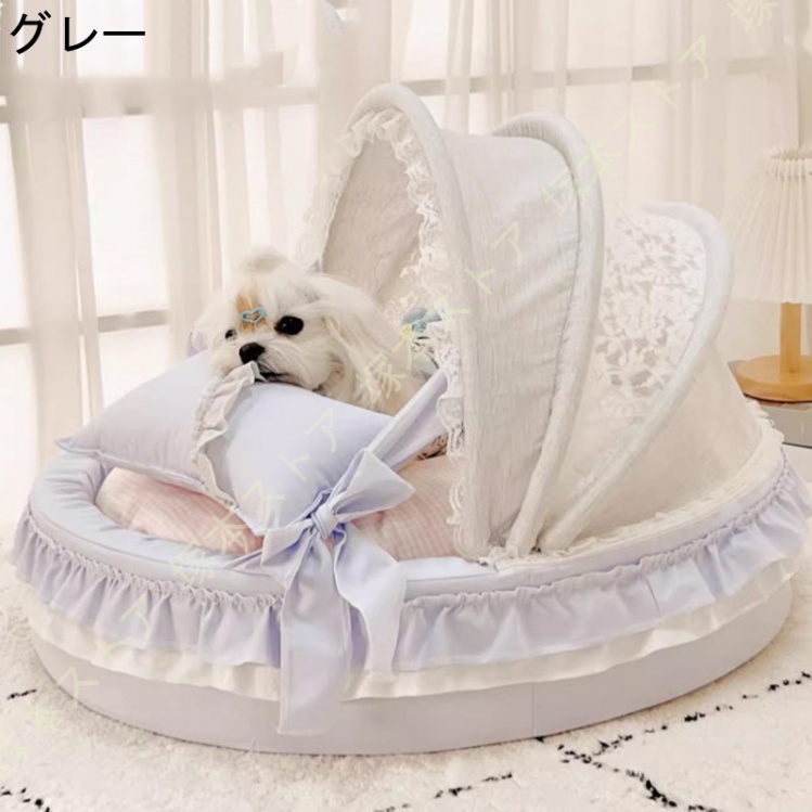 中古 ペットテント 猫 テント ベッド 室内 キャットハウス ペットベッド 犬小屋 ドーム型 クッション ソファー 隠れ家 夏 おしゃれ ハウス 洗濯可能 ぐっすり眠れる 【1926584237】(12085円)