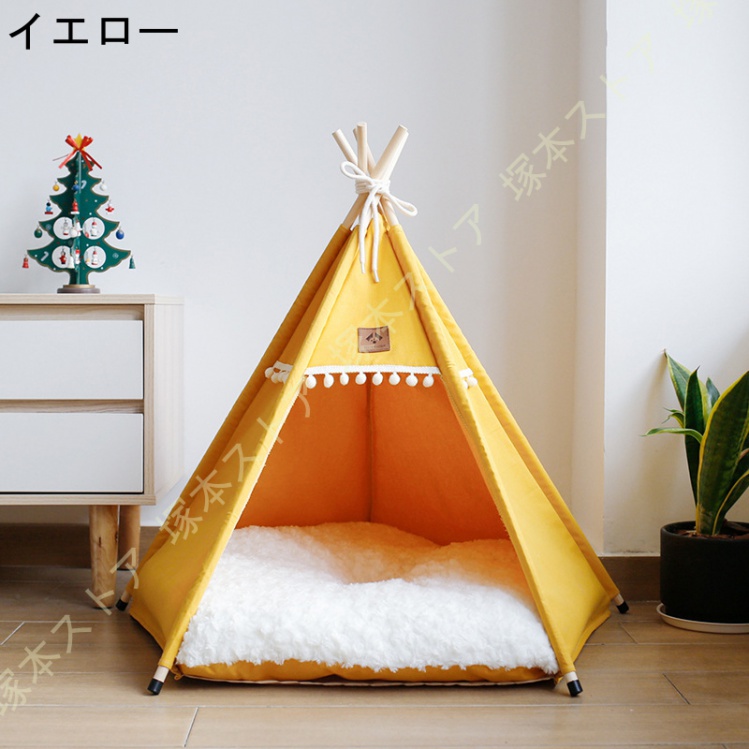 ペットテント 猫 テント 犬のテント 犬猫用 夏 屋内 屋外 ペットハウス 組み立て式 夏冬 2way オールシーズン 子猫 ベッド 猫 犬 ベッド ペットベッド ドーム |  | 02