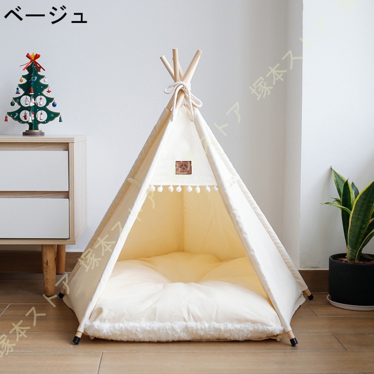 ペットテント 猫 テント 犬のテント 犬猫用 夏 屋内 屋外 ペットハウス 組み立て式 夏冬 2way オールシーズン 子猫 ベッド 猫 犬 ベッド ペットベッド ドーム |  | 04