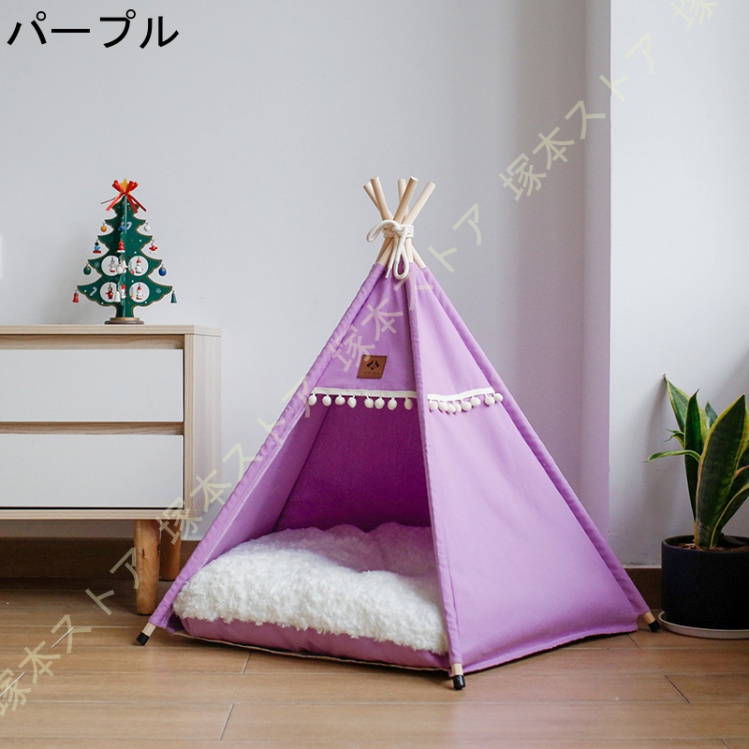 ペットテント 猫 テント 犬のテント 犬猫用 夏 屋内 屋外 ペットハウス 組み立て式 夏冬 2way オールシーズン 子猫 ベッド 猫 犬 ベッド ペットベッド ドーム |  | 05
