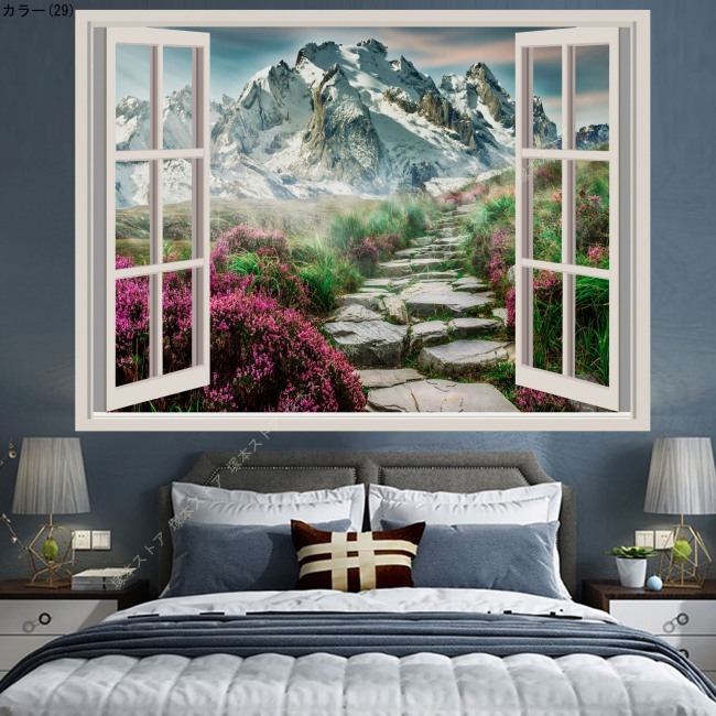 タペストリー 美しい海 風景 絶景 景色 窓 だまし絵 名所 山 和風