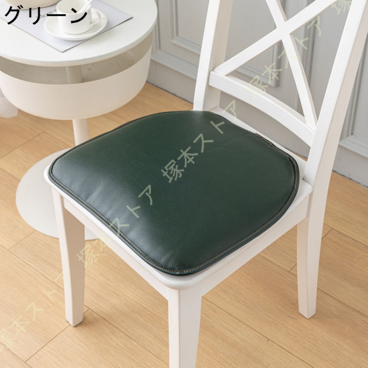 ダイニングチェア 座布団 椅子 馬蹄形 クッション 厚め 紐付き