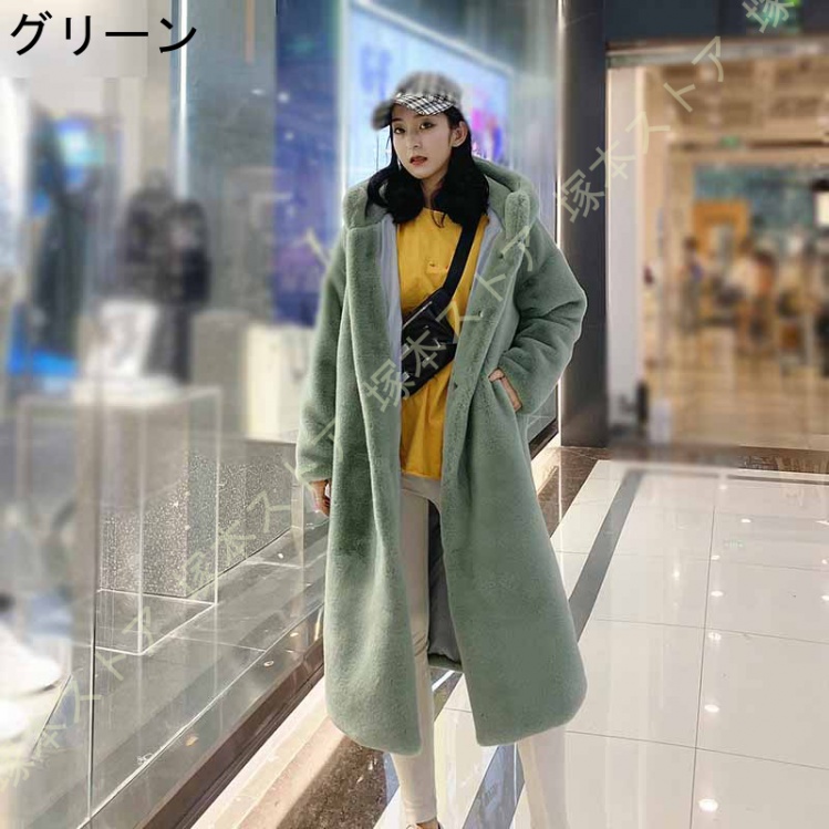ムートンコート レディース 冬 ボアコート ロング丈 アウター ロング