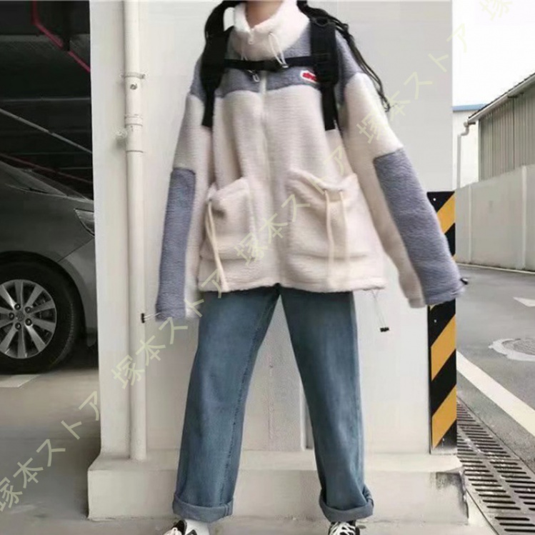 ボア ブルゾン レディース ジャケット ボアジャケット ファッション コート ショート丈 カッコイイ ゆったり 秋冬 秋 冬 暖かい あったか おしゃれ シンプル |  | 01