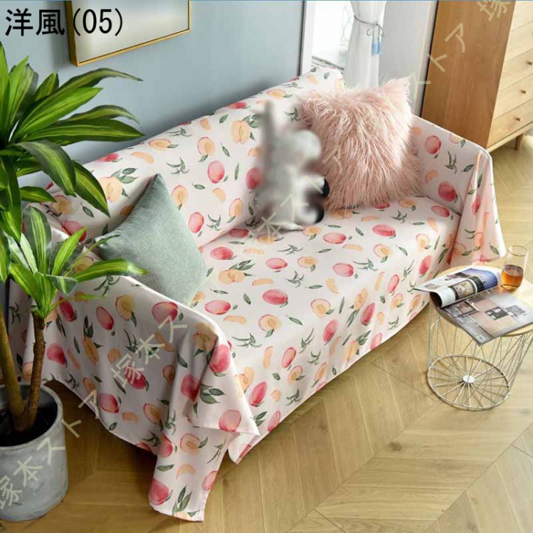 マルチカバー ベッドカバー フルーツ柄 事務机 学習テーブル 茶卓