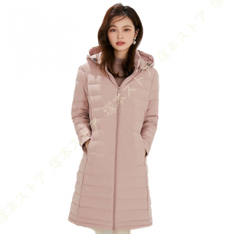 ライトダウン レディース ダウンジャケット ファション ロング丈