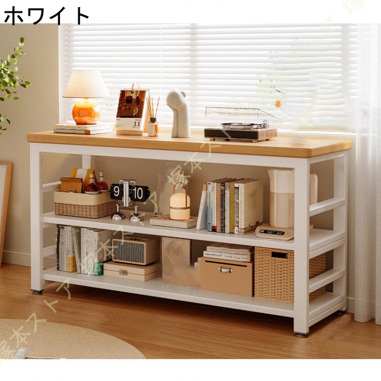 キッチンラック 幅80 奥行30 高さ80cm ホワイト ナチュラル スチール キッチン収納 組立品 キッチン 台所 キッチン収納ラック 台所収納 収納棚 レンジラック_2