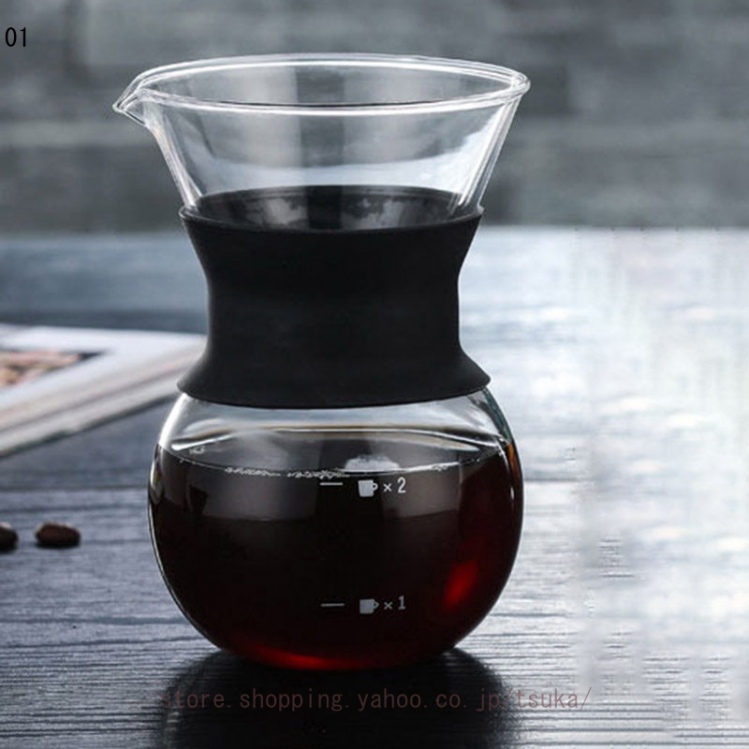 コーヒー サーバー 替え 口が広い ポット ガラス製 ガラスコーヒーポット 耐熱ガラス コーヒーポット ティーポット コーヒーサーバー 透明 耐熱ガラスポット｜tsuka｜02