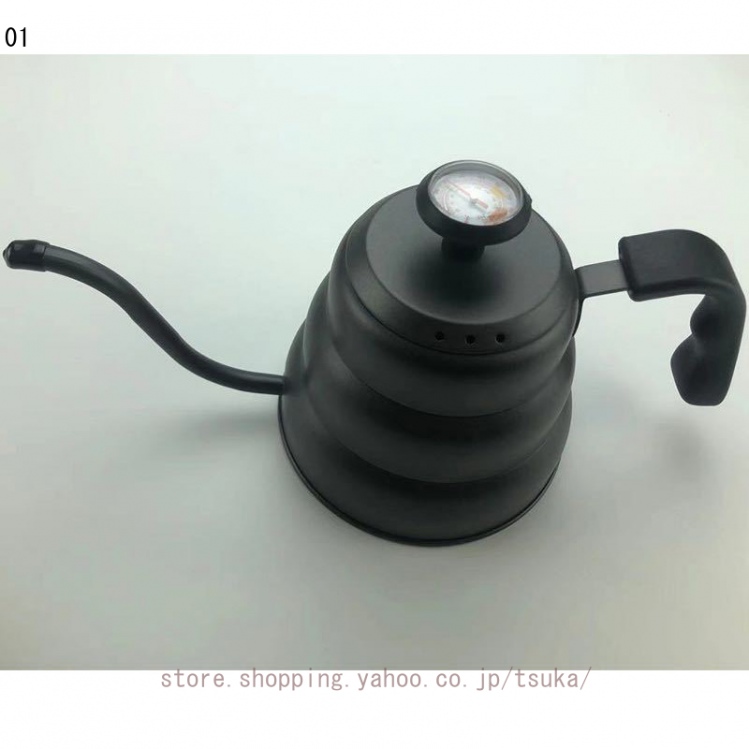 本格的なドリップ ケトル ハンドドリップコーヒー 直火 細口 小さめ ドリップポット ドリップケトル 木柄 蓋付き 細口ドリップケトル オフェス ポット |  | 01