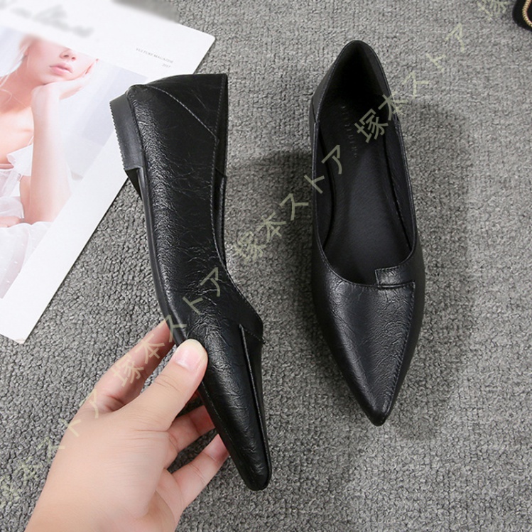 歩きやすい ぺたんこ パンプス レディース フラット 通勤 事務靴