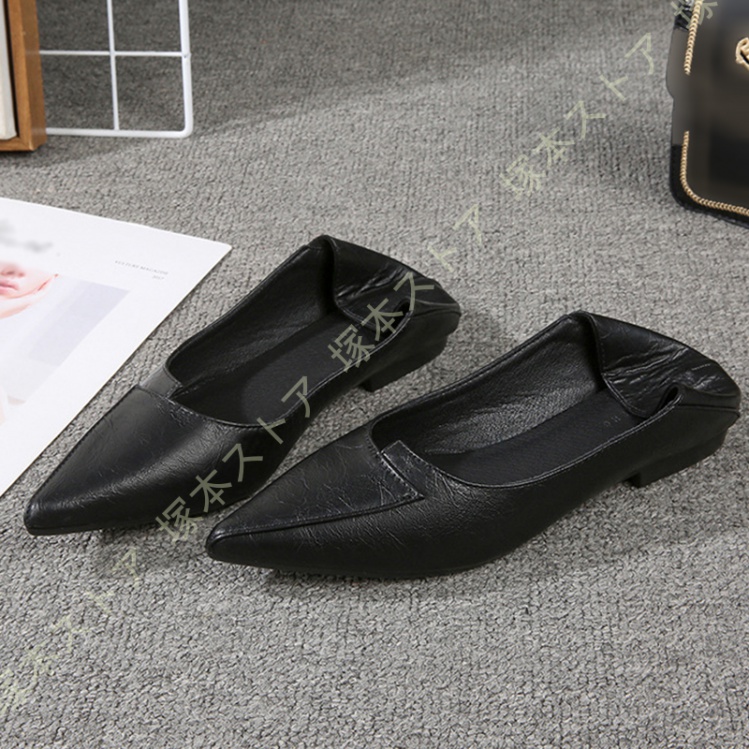 歩きやすい ぺたんこ パンプス レディース フラット 通勤 事務靴