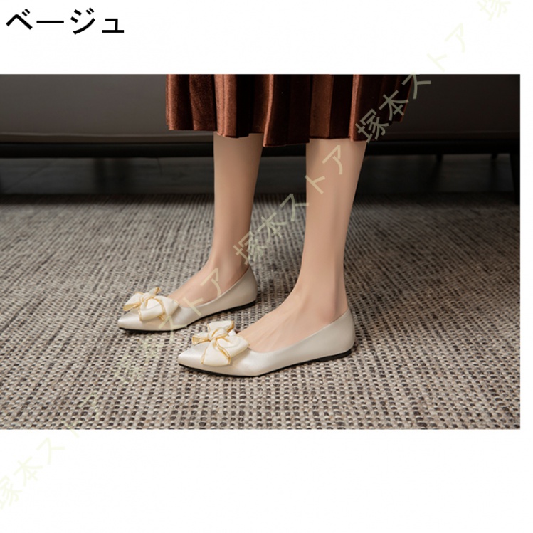 パンプス フラット 痛くない ローヒール ぺたんこ 柔らかい 軽量 大きいサイズ 歩きやすい 立ち仕事 ポインテッドトゥ 抗菌 防臭 ヒールなし オフィス 通勤 |  | 03