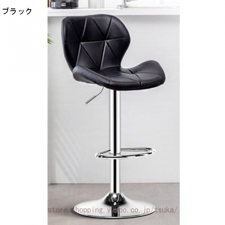 カウンターチェア 昇降式 回転バー椅子 足置き 背もたれ ハイチェア おしゃれ バー カウンター キッチン用 バーチェアー クッション オフィスチェア_2