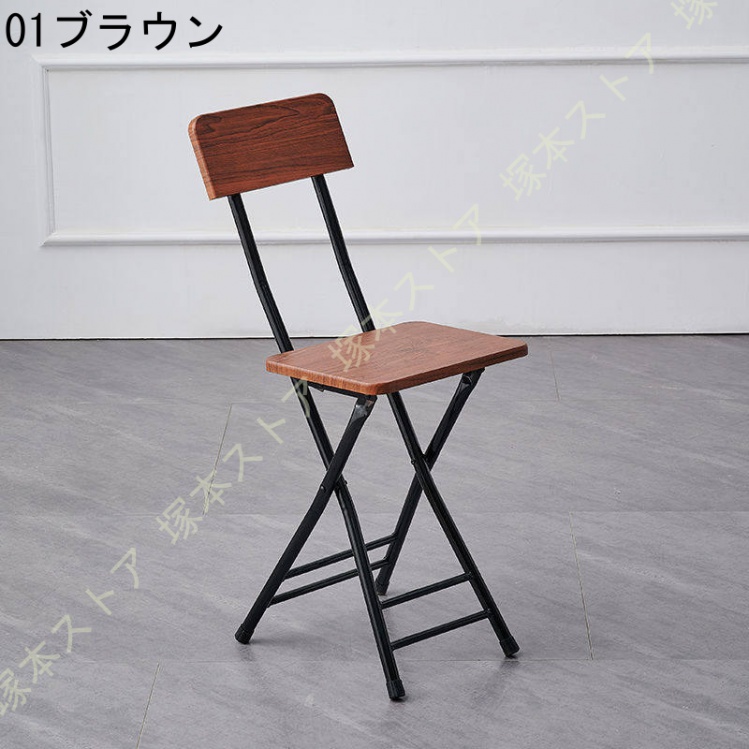 折りたたみチェア 背もたれ パイプ椅子 ダイニングチェア 折りたたみ椅子 スリム おしゃれ 省スペース 軽量 キッチン 収納便利 木製 コンパクト シンプル_3
