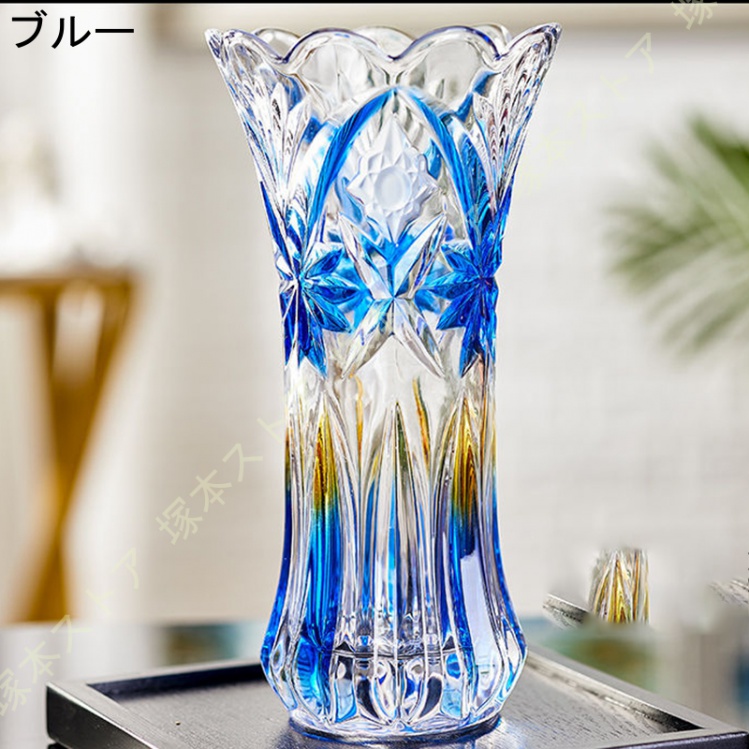 花瓶 ガラス 青の商品一覧 通販 - Yahoo!ショッピング