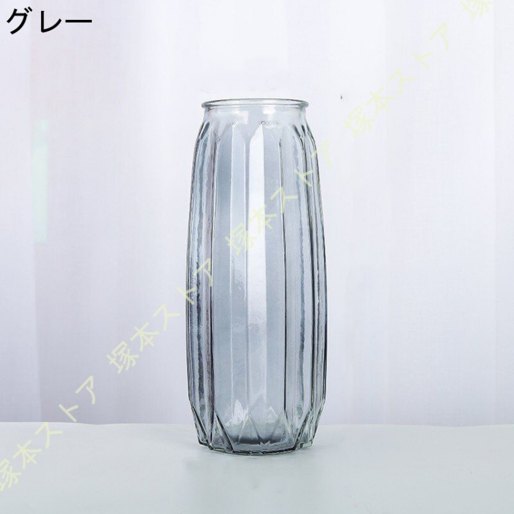 ガラス 花瓶 花器フラワーベース クリア 大 29cm 透明 北欧