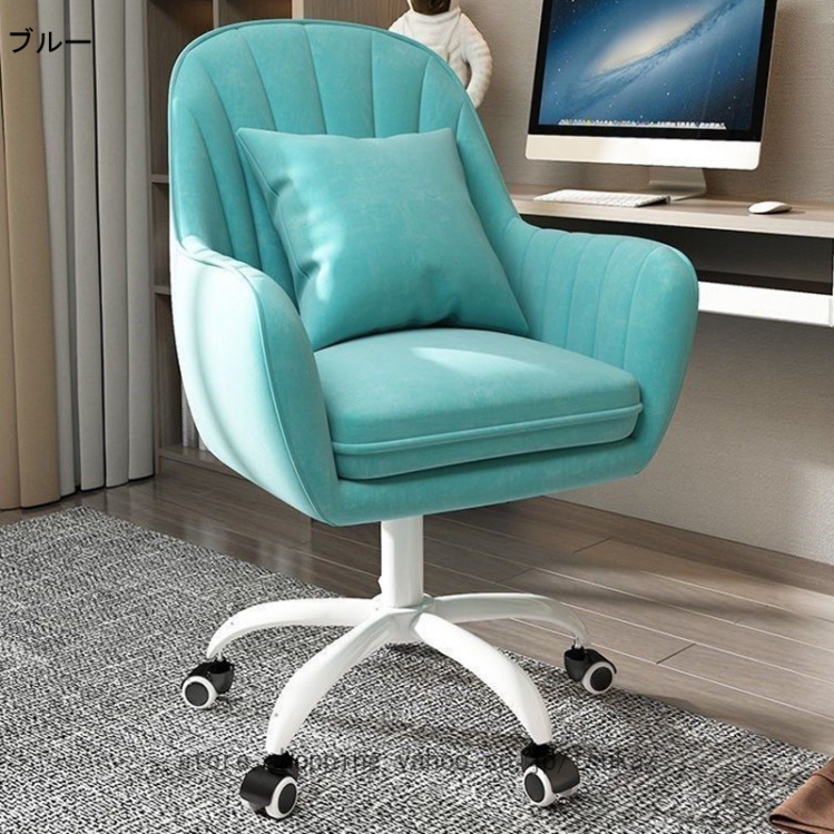 オフィスチェア キャスター付き 360°自由回転 オシャレ 昇降機能付き オフィスチェア パソコンチェア デスクチェア 360度回転 座面昇降