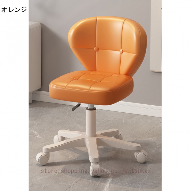 イエロースチールキャスター付きチェア パソコンチェア キャスター付き デスクチェア 背もたれ付き 学習椅子