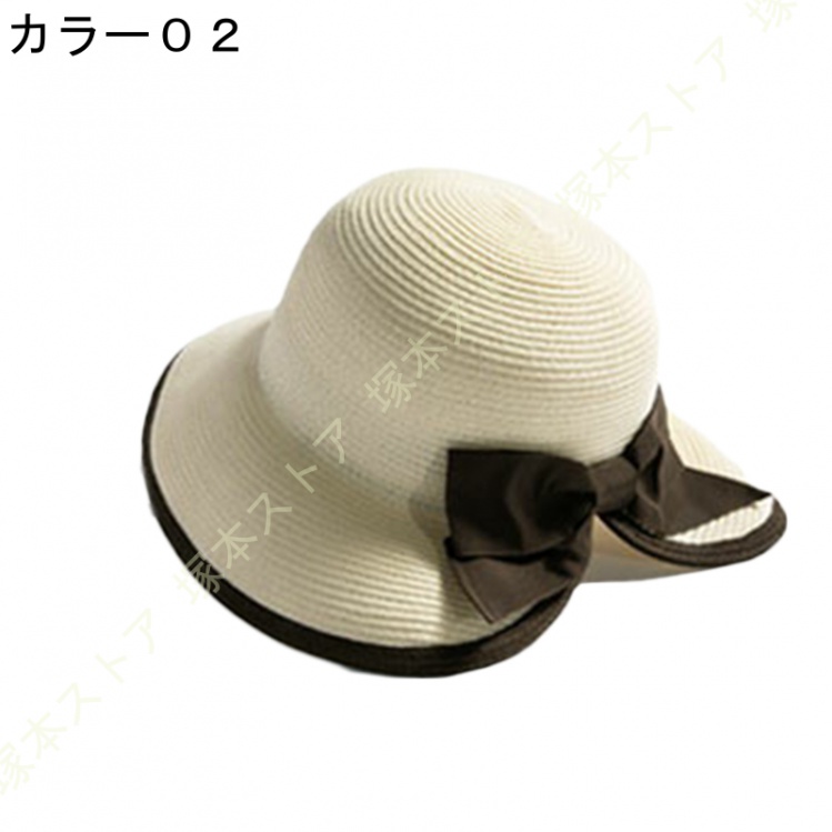 折り畳めて洗えるストローハット 自分好みにサイズ調整可 56-63cm 洗えるストローハット 帽子 ...