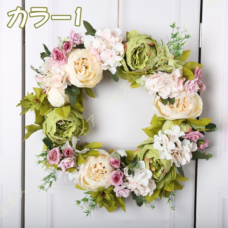 リース 結婚祝 壁掛け ウェルカム 花 玄関 ドア 屋外 プレゼント