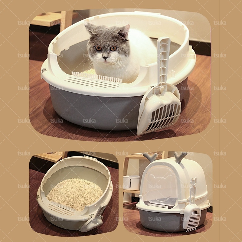猫トイレ 可愛いドーム型 猫砂の飛び散り防止 おしゃれ 臭い防止 抗菌 