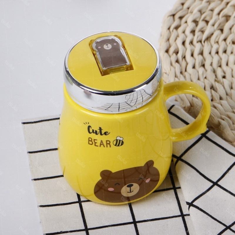 マグカップ 蓋付き おしゃれ 北欧 陶器製 グッズ 食器 コーヒーカップ