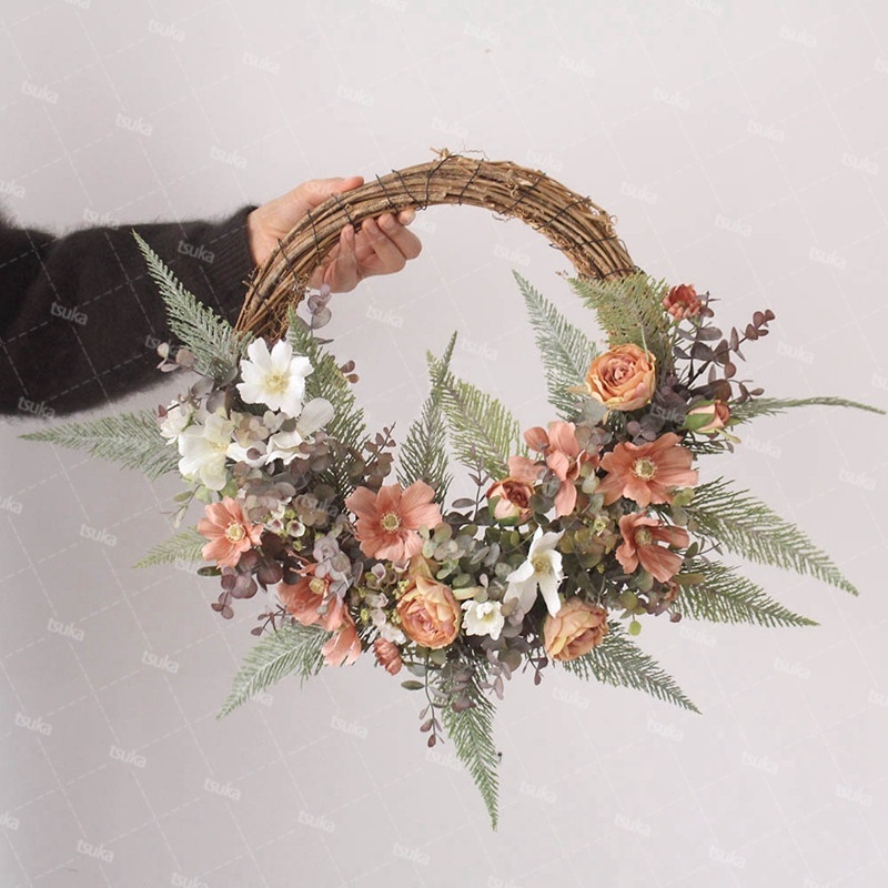 ✴︎Chocolaさま専用✴︎フラワーリース　スワッグ　春リース　造花 ミモザ リース スワッグリース 造花 アーティフィシャルフラワー