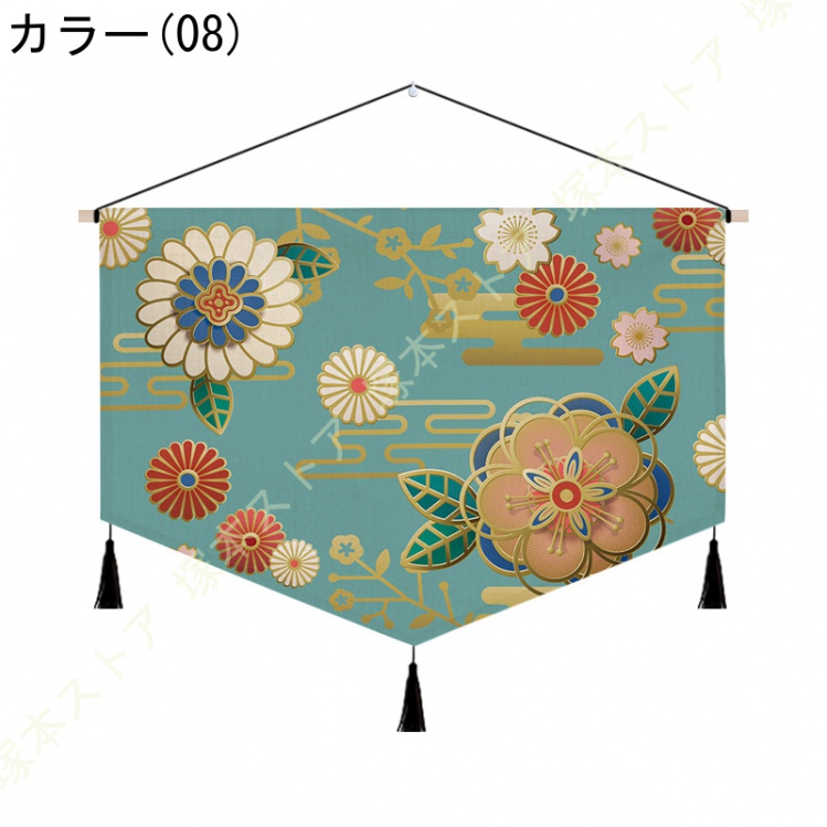 Amazon.co.jp: タペストリー 掛け軸 赤 新年飾り 中国風 中華風
