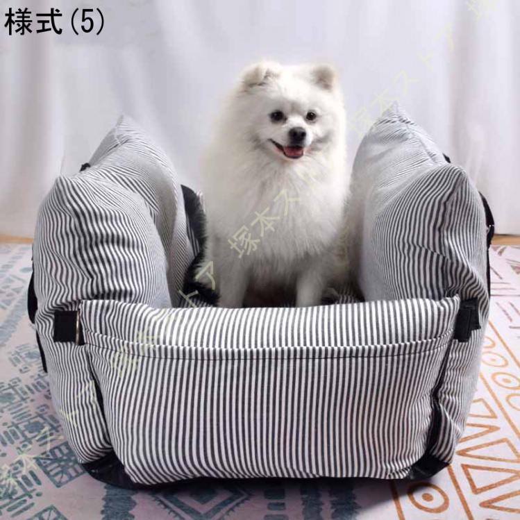 ペットベッド ペット用 ドライブベッド 車 ペットシート ソファー 飛び出し防止 犬 猫 旅行 安全 クマ柄 かわいい 取り付け簡単 犬車用 滑り止め 洗濯可_5