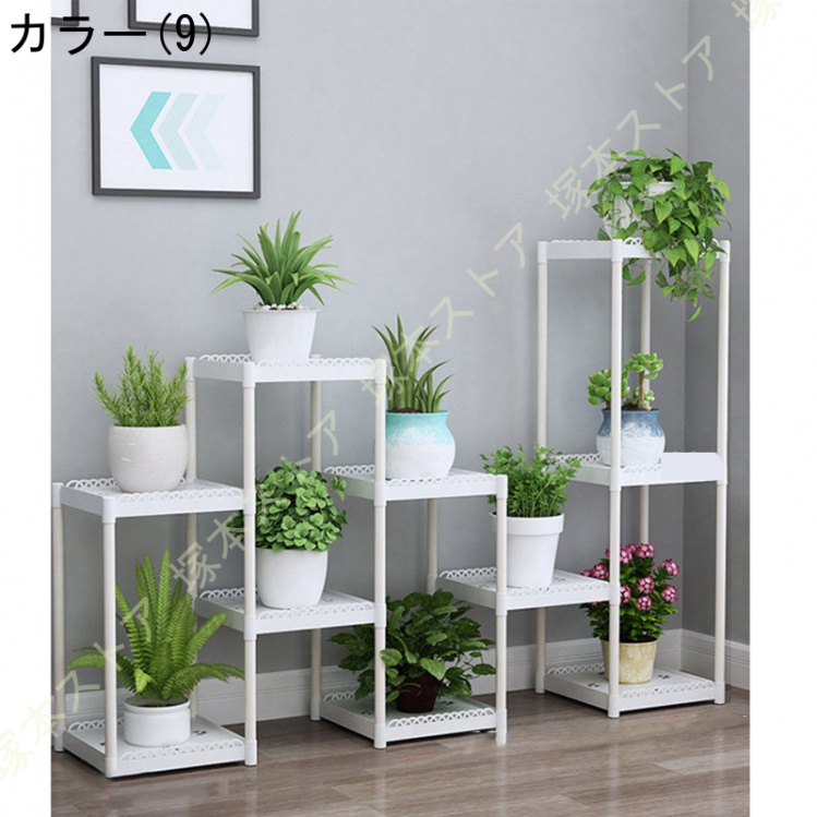 ホワイトプラスチック製フラワースタンド フラワースタンド 多層クリエイティブコンビネーションプラスチック