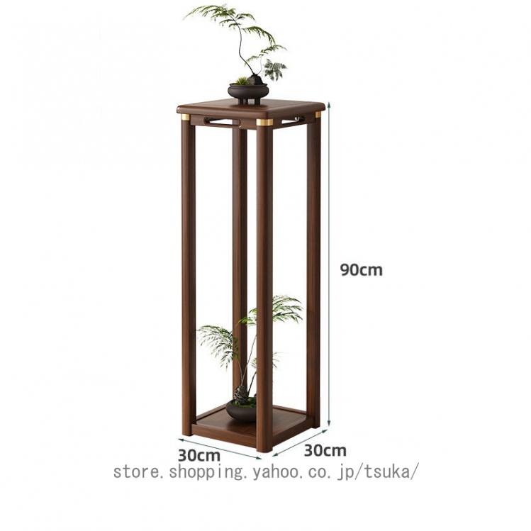 花台 植木鉢台 フラワースタンド 天然木 収納ラック 中華風