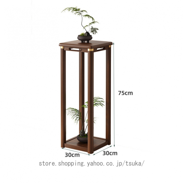 花台 植木鉢台 フラワースタンド 天然木 収納ラック 中華風 シンプル 2