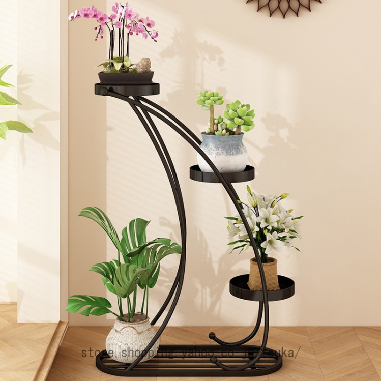 植物スタンド 植物棚 フラワースタンド 花棚 3層の錬鉄フラワー
