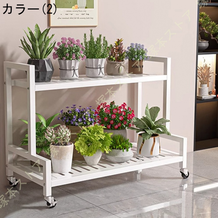 プランターラック ガーデンラック キャスター付き フラワースタンド