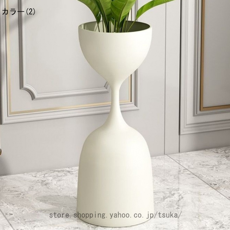 フラワースタンド 植物ラック プランター用品 花瓶スタンド 床置き 北欧風 アイアン製 屋内用 花瓶 砂時計型 スタイリッシュ おしゃれ かわいい インテリア_2