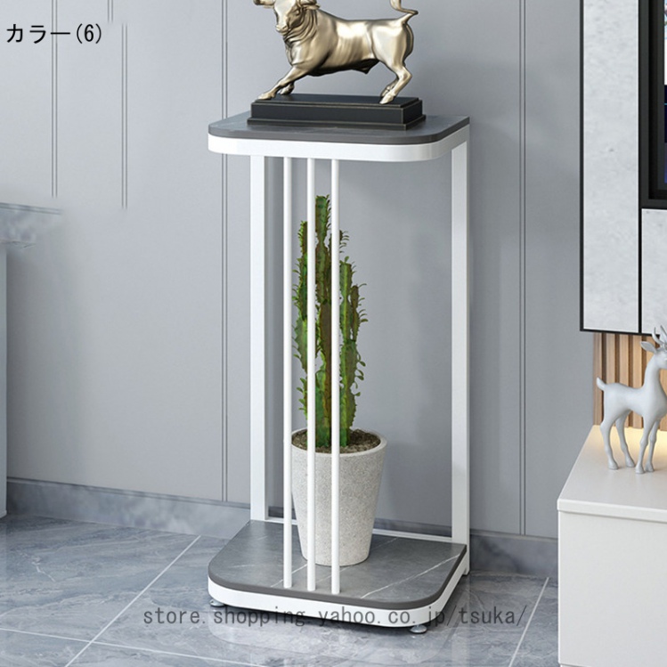 2段 フラワースタンド 北欧風フラワーラック ガーデンラック 花台 鉄製