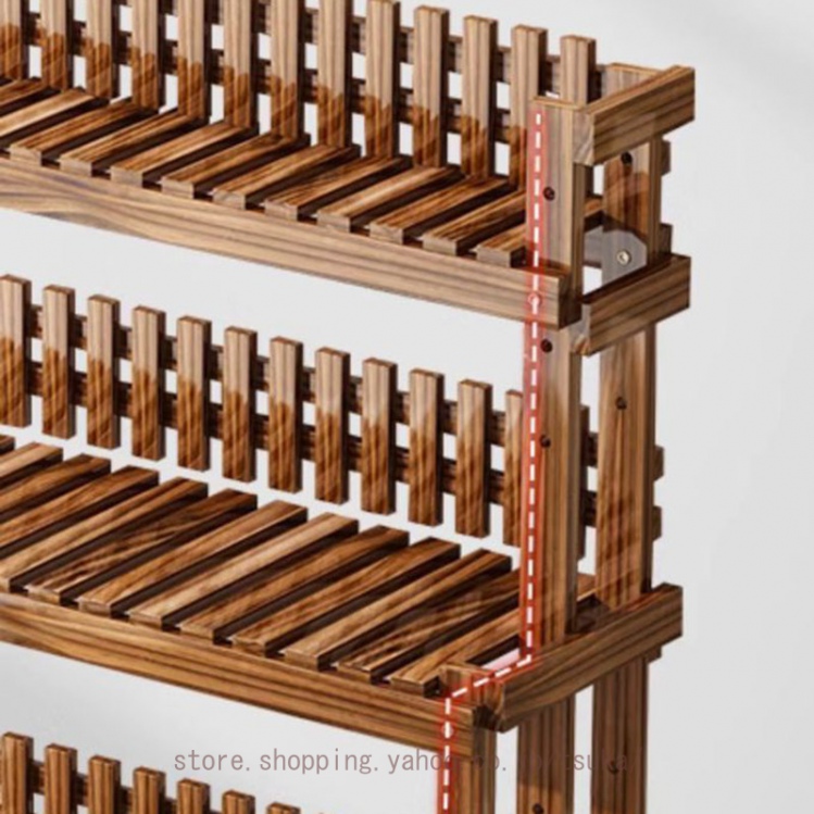 フラワースタンド 木製 ガーデンラック 3段 棚 鉢スタンド 多肉植物