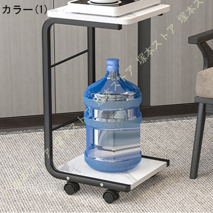 キャスター付き観葉植物台 角型 スタンド 鉢置き台 二層収納 C型デザイン 高耐荷重 多肉植物ラック 床置き植物ラック 多機能収納ラック プランターの画像