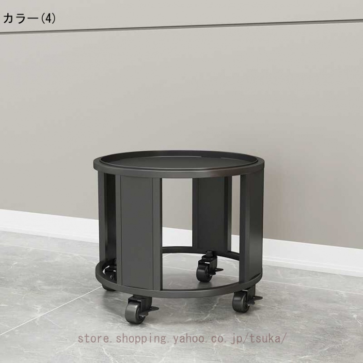 植物スタンド 植物棚 フラワーラック 径29cm 1個 フラワースタンド プランタースタンド 花台 アイアン 盆栽棚 観葉植物 加輪タイプと無輪タイプから選択可能の画像
